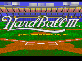 HardBall III title screen for Super Nintendo